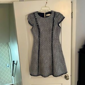 Navy and white tweed Eliza J dress size 4. Worn only once.